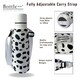 image 2 of Bottlesoc Bottle Carrier with Shoulder Strap Dalmation White | ONE SIZE
