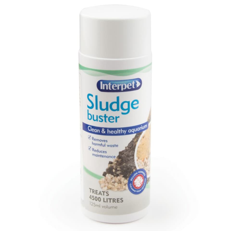 Interpet Sludge Buster - 125ml Liquid for Pond & Aquarium Maintenance | Clear