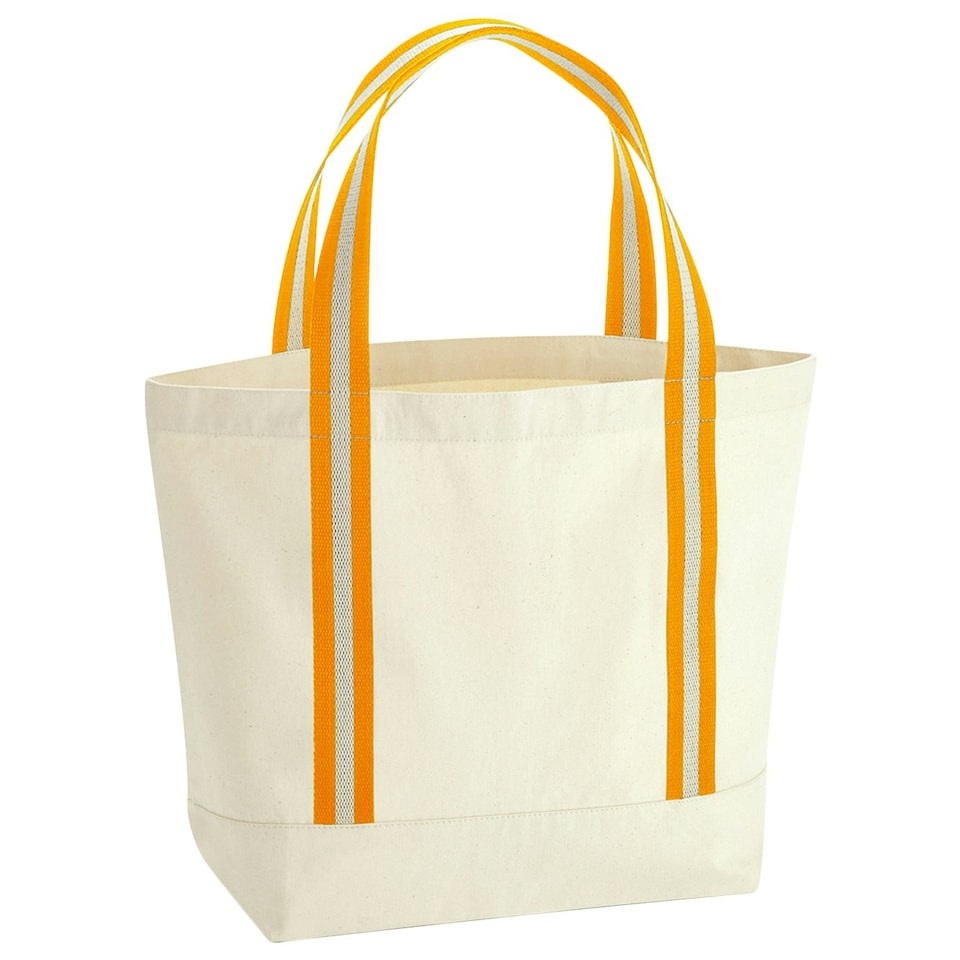 Westford Mill EarthAware Organic Tote Bag - Natural/Amber - One Size Cream