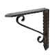 image 1 of Hammer & Tongs Notched Scroll Iron Shelf Bracket - D105mm - Black