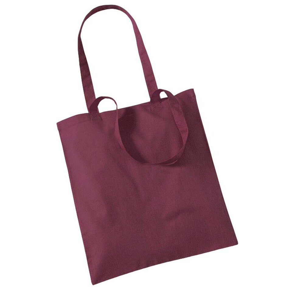 image 1 of Westford Mill Long Handle Tote Bag - Burgundy - One Size Purple