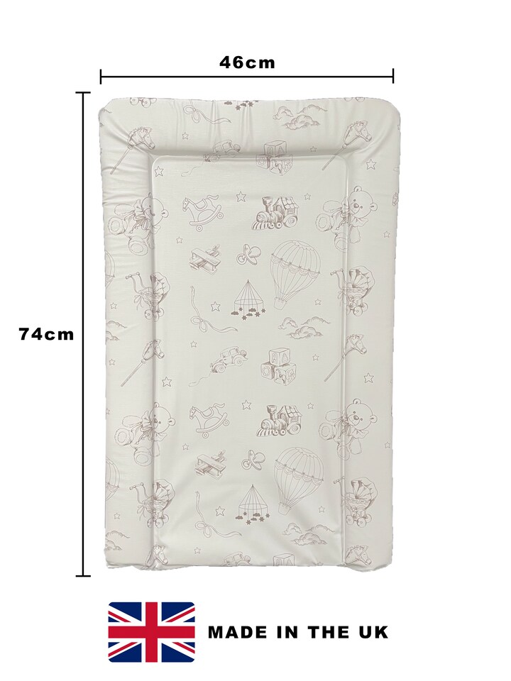 image 1 of Babybase Padded Changing Mat 46 x 74cm Vintage Playtime