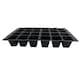 image 3 of 24 Cell Plant Trays Bedding Plant Pack Plastic Inserts Seed Tray Pots- 6 Trays Black