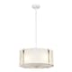 image 1 of Corona Cylindrical 3 Light Pendant, White Polished Nickel