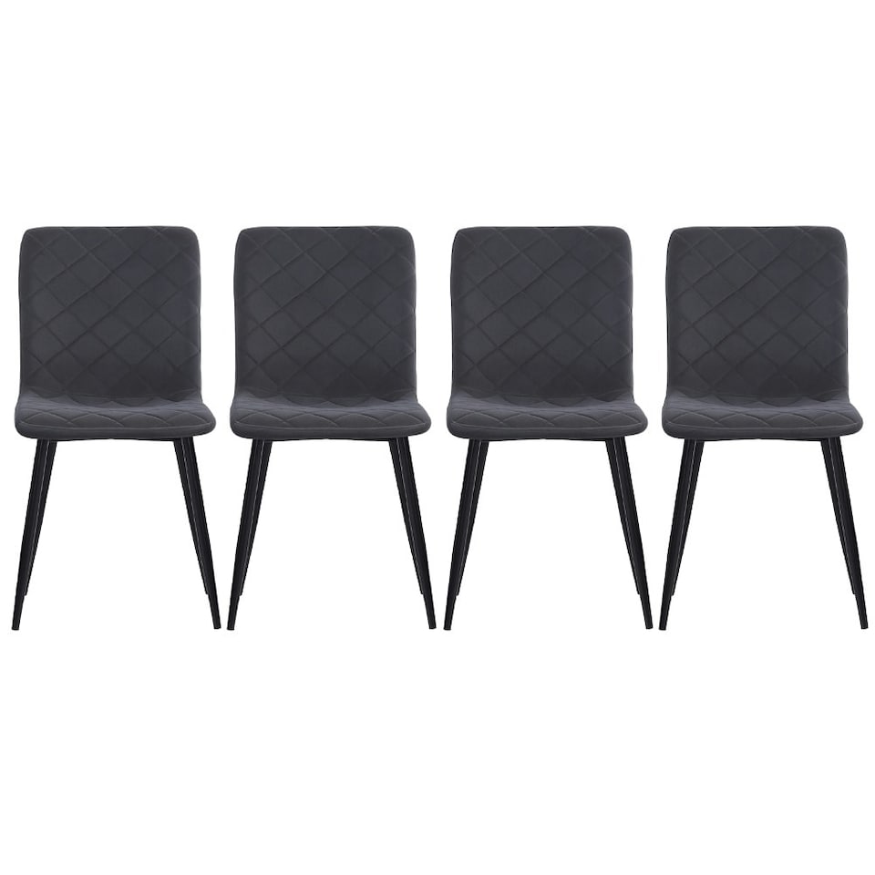 image 1 of Living and Home Set of 4 Modern Urban Style Armless Dining Chairs
