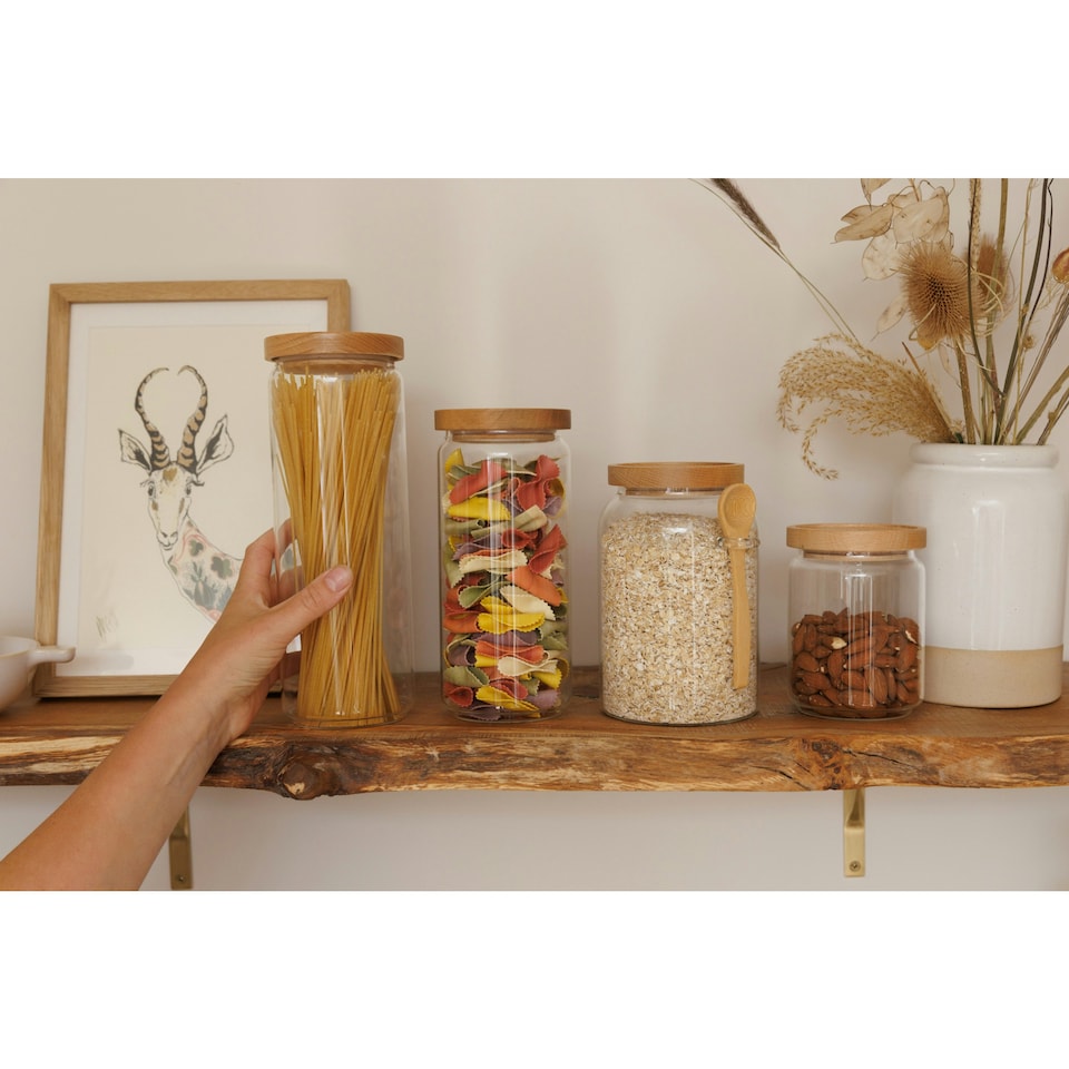 image 1 of KitchenCraft Storage Jar Clear Glass 1.3L