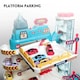 image 6 of 2-in-1 Garage Track Set with Elevator, 12 Mini Cars, Music & Lights – Kids Car Playset for Ages 3+