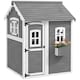 image 1 of Outsunny Wooden Wendy House for Kids with Floor, for Gardens, Patios - Grey