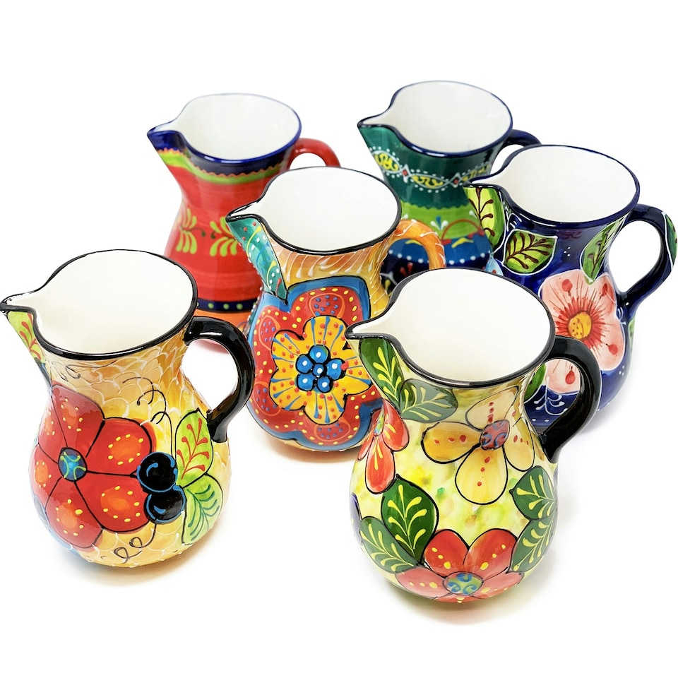 image 1 of Verano Spanish Ceramics Classic Spanish Large Jug - 2L Blue Flower