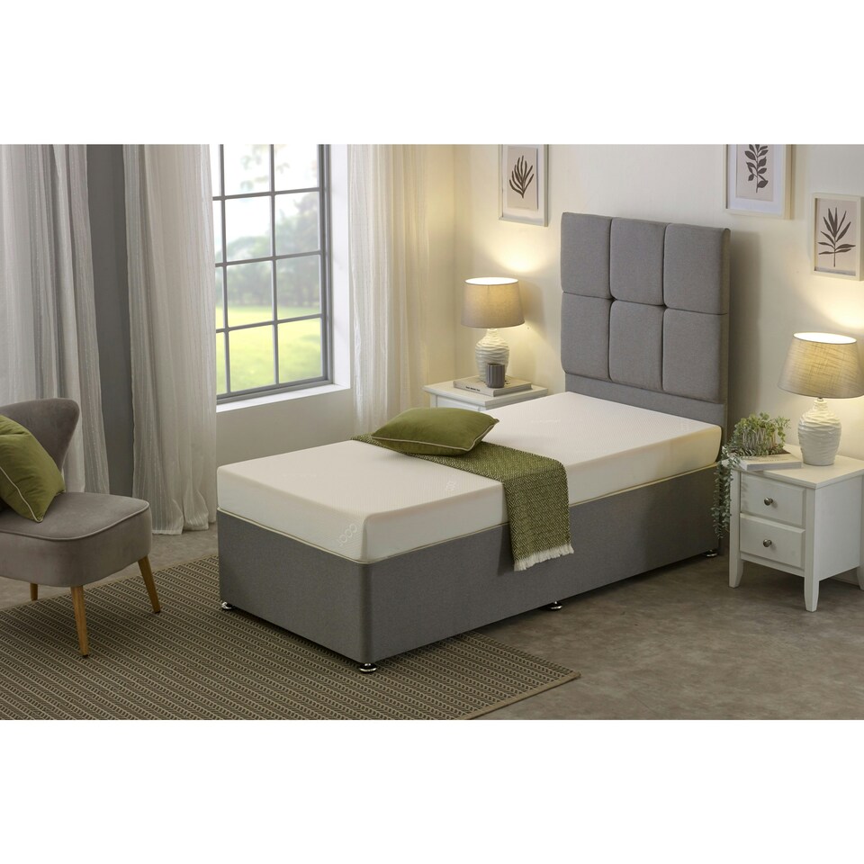 image 1 of Supportive Foam Mattress - 4 Inch Deep, Medium-Firm Comfort | White | Small Double