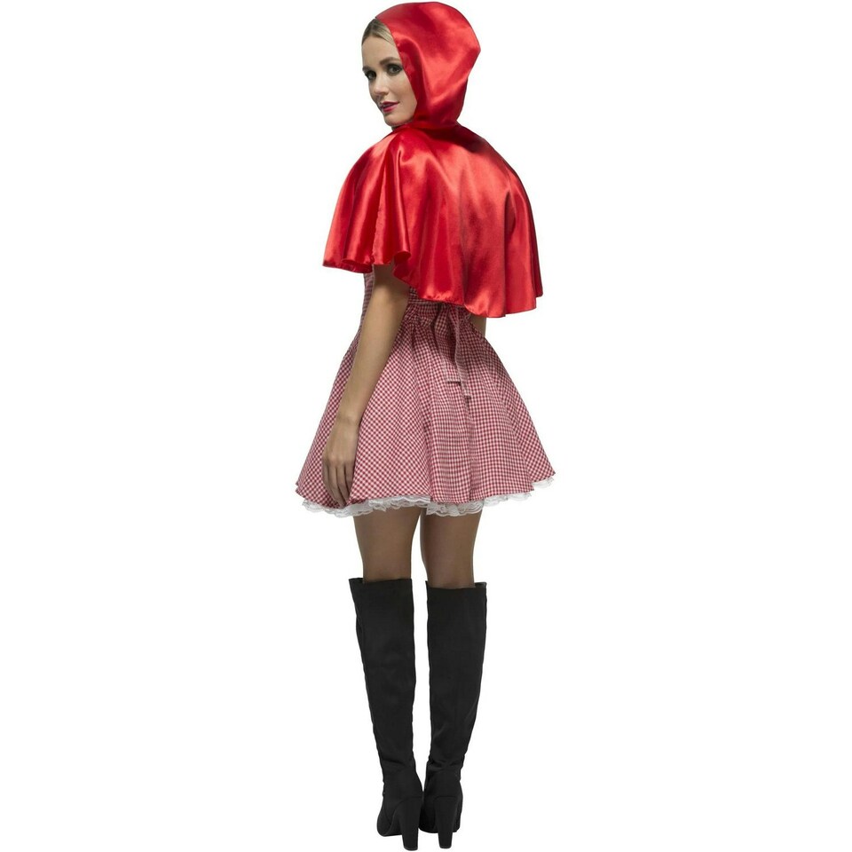 image 1 of Fever Womens/Ladies Little Red Riding Hood Costume - Red/White - S S