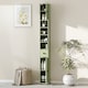 image 6 of kleankin Slim Bathroom Cabinet, Toilet Roll Storage w/ Open Shelves, Green | Green