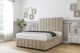 image 3 of Sloomy Langston Almond Coniston Divan Bed Base No Drawers With 54 Inch Floor Standing Headboard & 12 Inch Matching Footboard | Cream | Almond | Double | 1