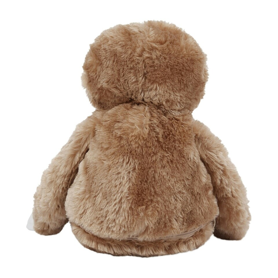 image 1 of Mumbles Zippie Sloth Plush Toy - Brown/White - L
