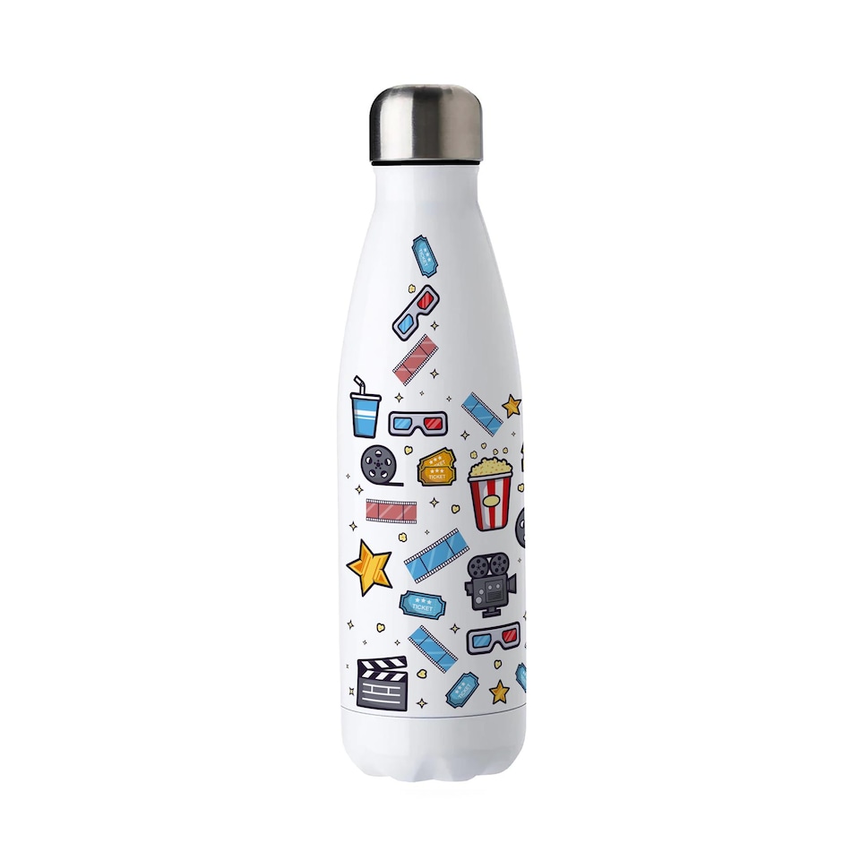 image 1 of Movie Icons Reusable Metal Water Bottle
