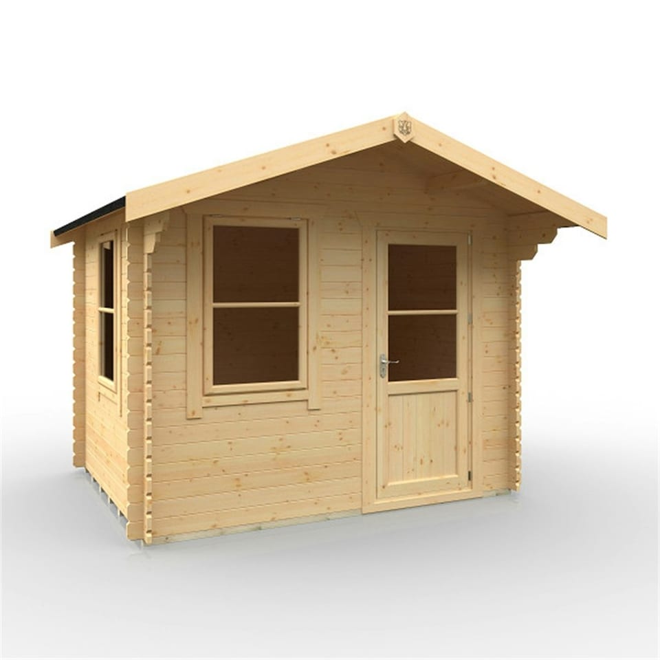 image 1 of 10ft x 10ft (2950mm x 2950mm) Horsforth "The Augusta" 28mm Log Cabin With 2 Opening Windows