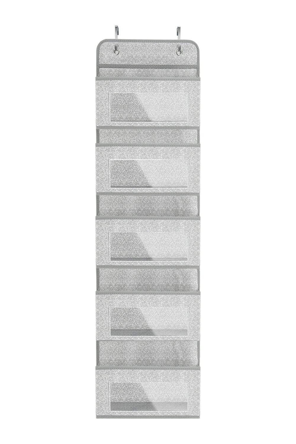 Living and Home 5-Pocket Over-the-Door Organizer, Grey | Grey
