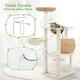 image 6 of Yaheetech 137.5 cm Tall Woven Rattan Cat Nest Beige