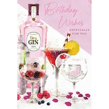 Words 'n' Wishes Birthday Wishes Card Cocktails