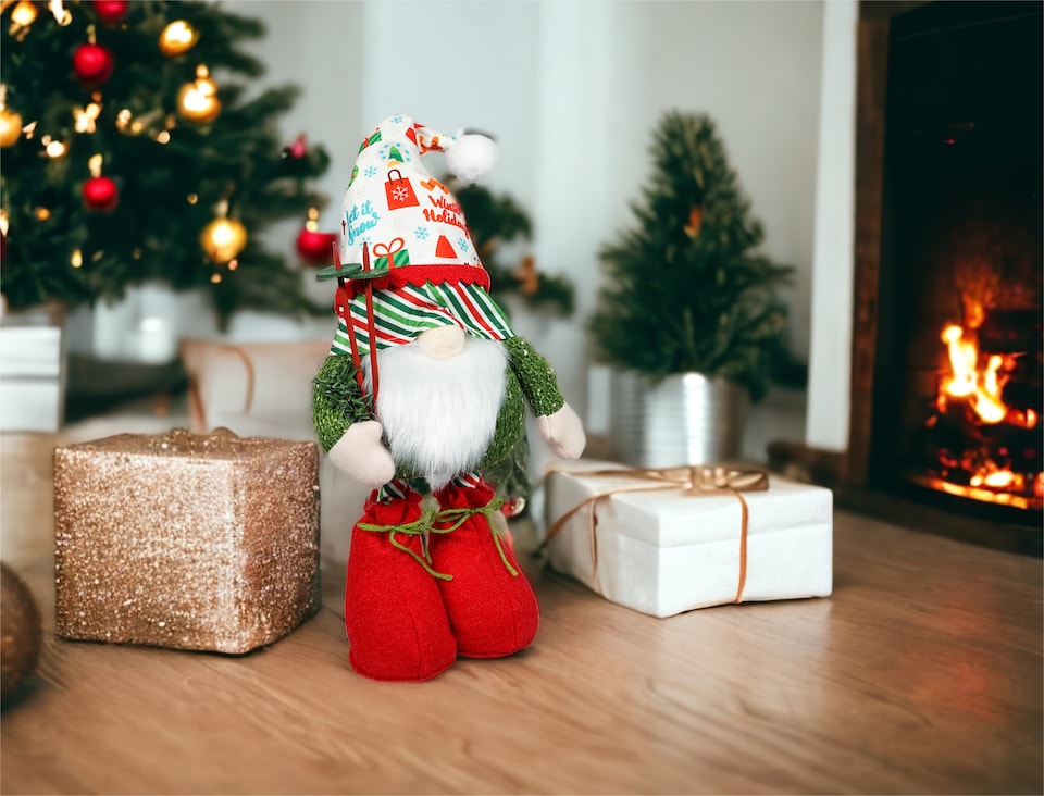 image 1 of Festive Gonk with Extendable Legs (Loki)