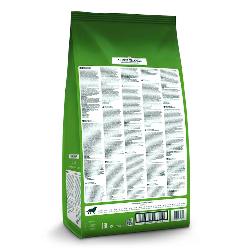 image 1 of Arden Grange Adult Dog Food With Fresh Lamb and Rice - 2 x 12kg