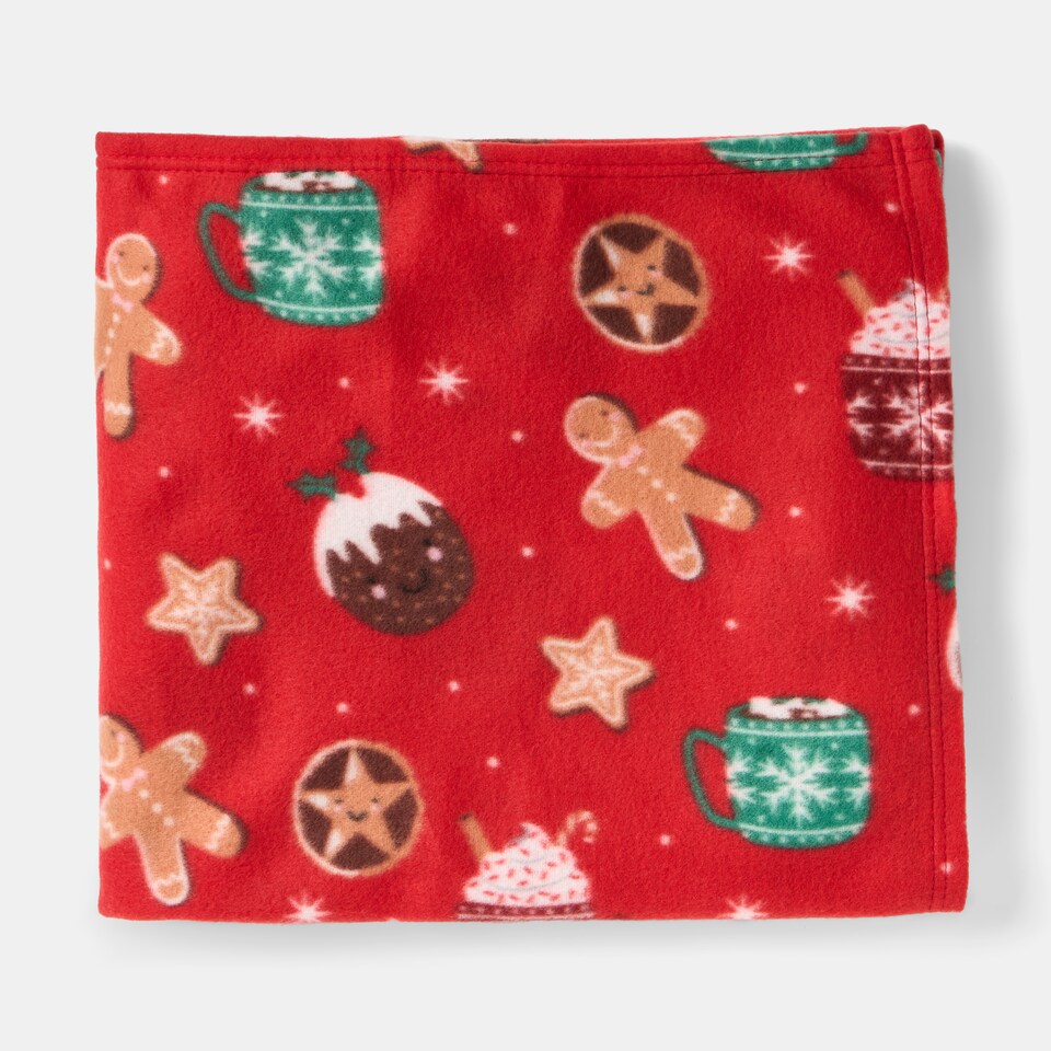 image 1 of OHS Christmas Treats Polar Fleece Throw Soft Blanket