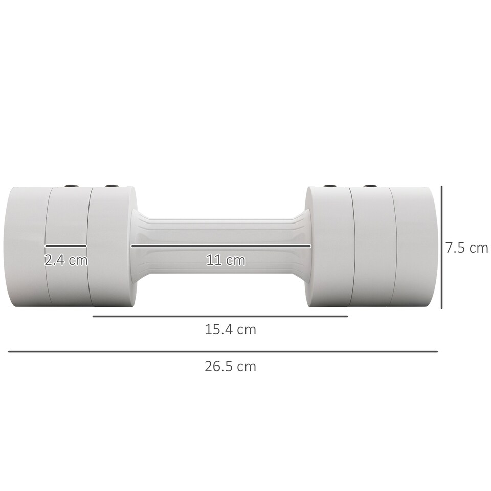 image 1 of SPORTNOW Adjustable Dumbbells Set, Fast Adjust and Compact, 2.5kg x 2