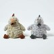 image 2 of Homescapes Luxury Fabric Chicken Doorstop Set of 2