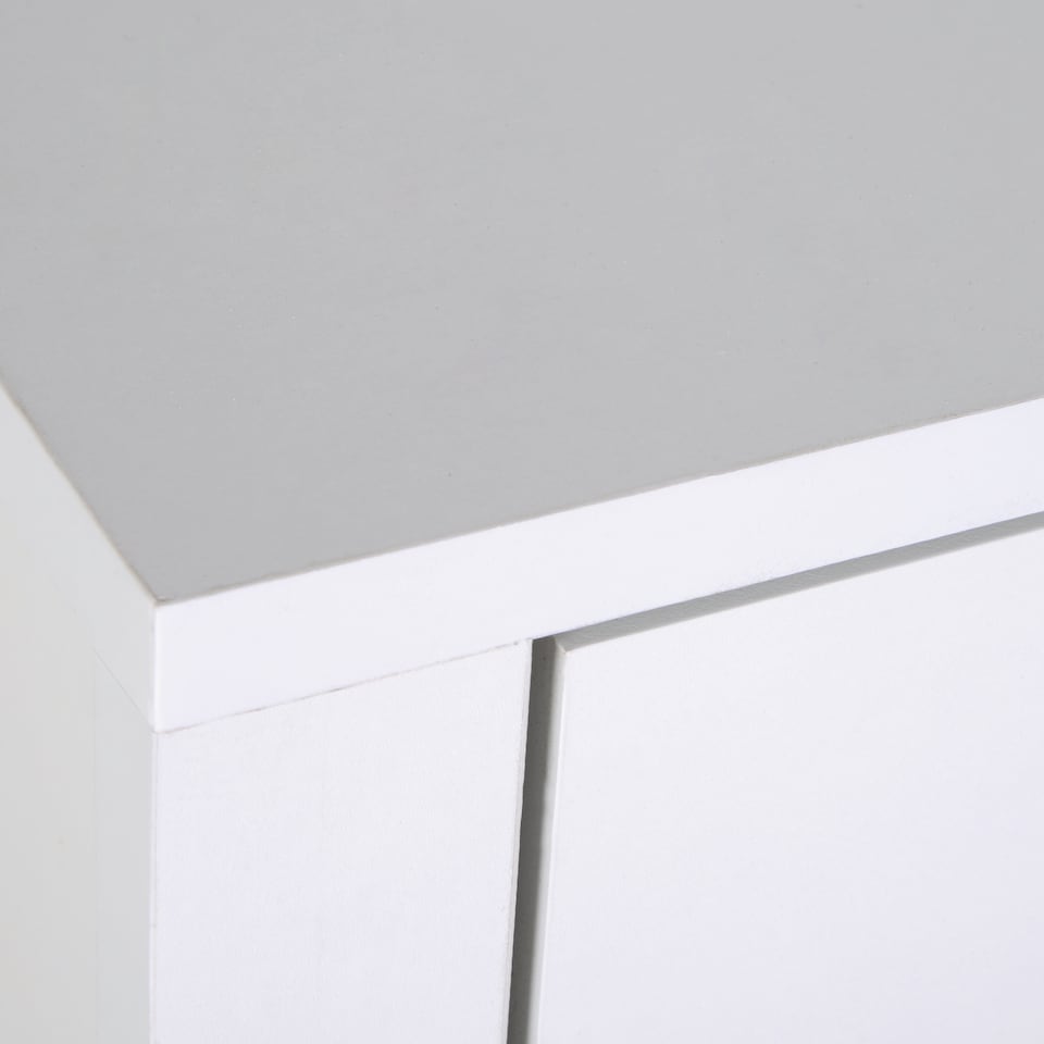 image 1 of HOMCOM Modern Bedside Table, Nightstand with Drawer Shelf, End Table for Living room, Bedroom White