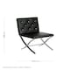 image 3 of Interiors by Premier Diamante Detail Black Accent Chair, Comfortable Chair with Stainless Steel Cross Legs, Mid Century Chair