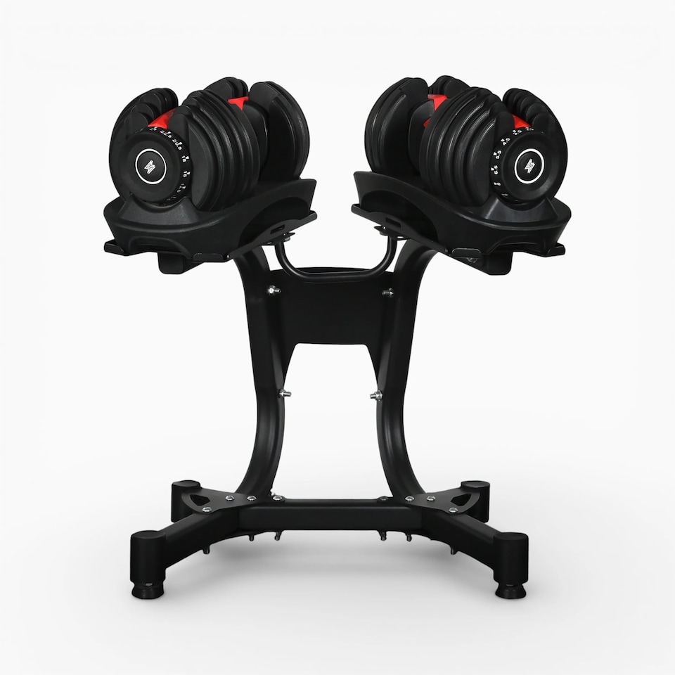 image 1 of GYM SETS 24kg Adjustable Dumbbell- (Pair + No Bench + Adjustable Rack)