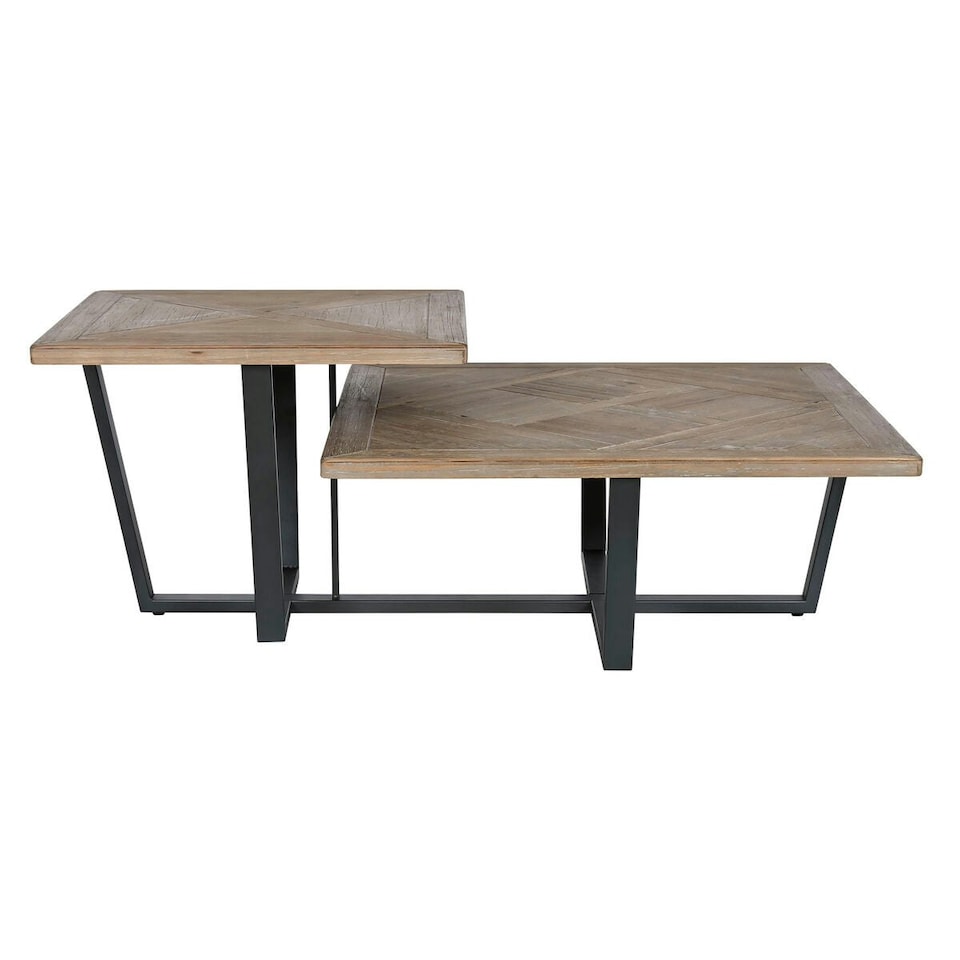 image 1 of Centre Table Home ESPRIT Black Natural Metal Fir wood 118 x 78 x 45 cm N/A
