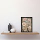 image 2 of Autumn Carnations Flowers Rustic Floral Black Framed Wall Art Print A4