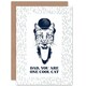 image 1 of Cool Bowler Hat Suit Fathers Day Cat Fathers Day Dad Card