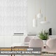 image 8 of NOVECRAFTO Decorative 3D Wall Panels (50cm x 50cm) Diamond Design PVC Cladding Panel