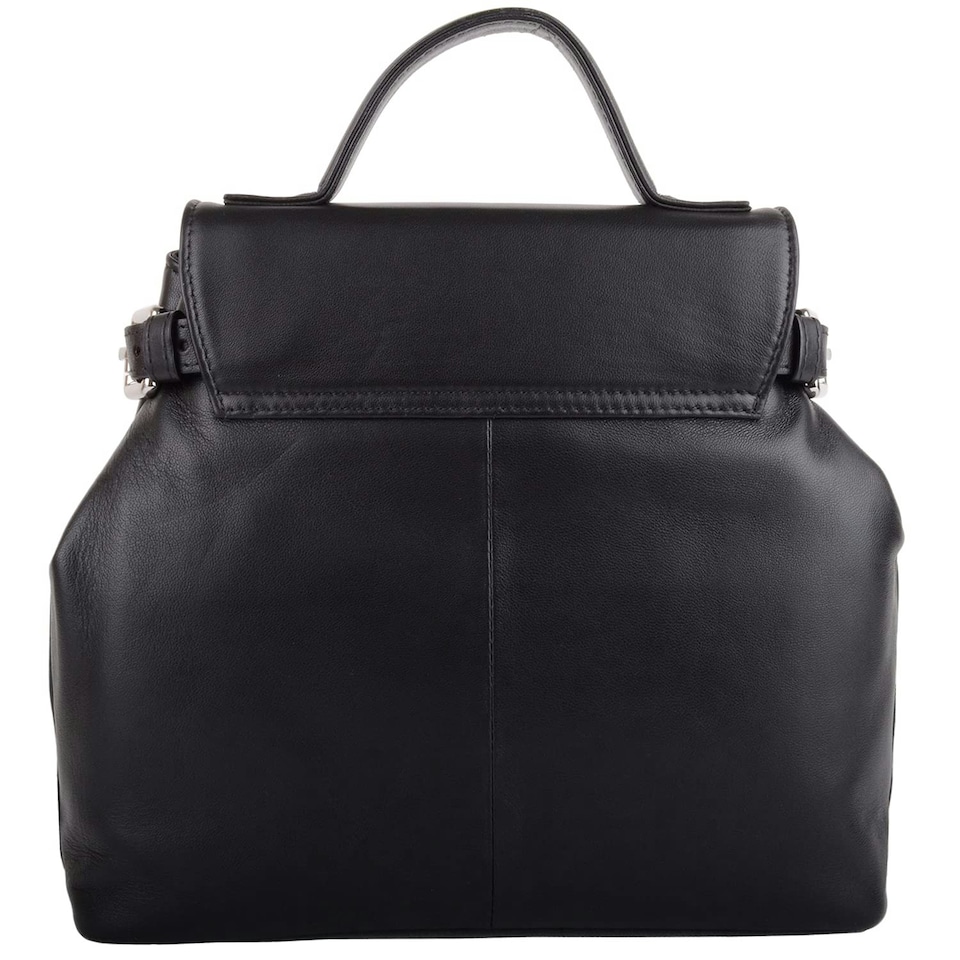 image 1 of Premium Soft Genuine Leather Cross Body Shoulder Bag, Detachable Strap | Grey | LightGrey