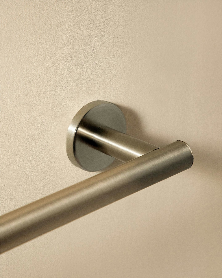 image 1 of Cosmic Wall Mounted Towel Rack with Brushed Black PVD Finish for Bathroom 45 cm