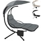 image 9 of Hanging Chair Elaria - large sun canopy with UV-protection, sturdy | Grey | grey | One Size | 1
