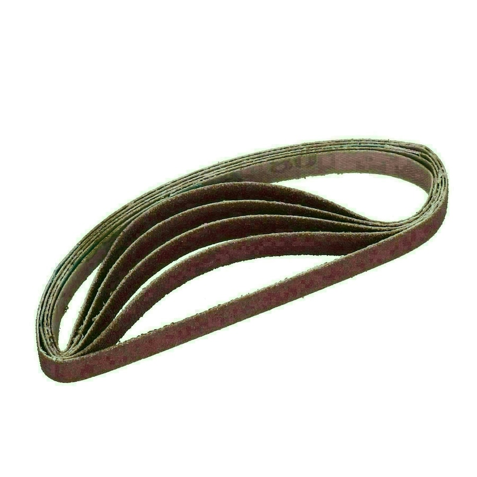 image 1 of Belt Power Finger File Sander Abrasive Sanding Belts 330mm x 10mm 80 Grit 50pk