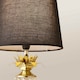 image 5 of ValueLights Contemporary Pineapple Design Gold And Clear Table Lamp With Black Shade