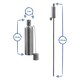 image 3 of Harbour Housewares Metal Garden Torch - Cylinder - Black