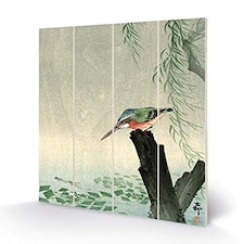 OHARA KOSON (KINGFISHER) - WOOD PANEL