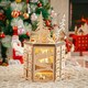 image 2 of Living and Home LED Rotating Countdown Calendar Wooden Music Box for Christmas