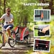 image 8 of HOMCOM 2 Seat Child Bike Trailer, Baby Bicycle Trailer for 2 Kids, Red