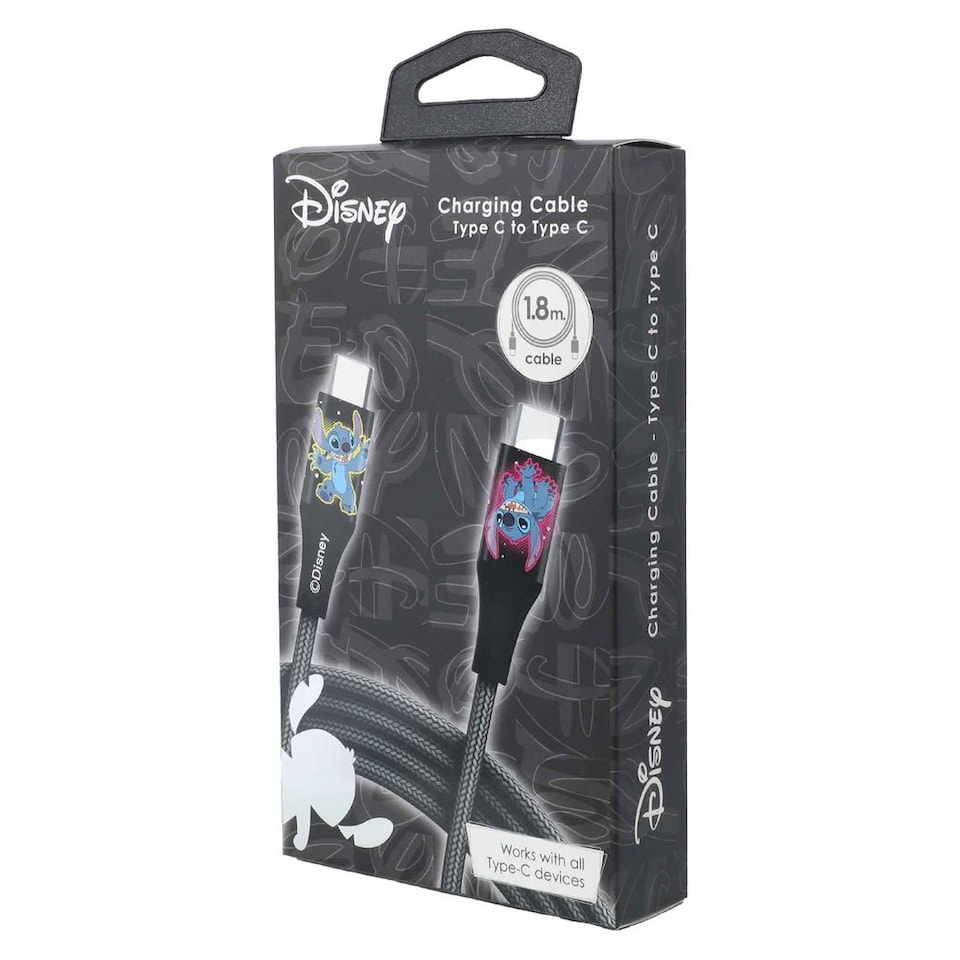 image 1 of Stitch 6ft Type-C Braided Charging Cable Galactic