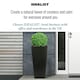 image 10 of Tall Tapered Black Light Concrete Garden Planter H65 L32 W32 cm, 67 ltrs Cap.