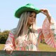 image 6 of Green Cowboy Hat with Marabou Trim & Tiara – Fancy Dress Accessory Green | One Size