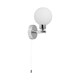 image 3 of Dais - Chrome Opal Glass IP44 Pull Cord Bathroom Wall Light | Chrome | 1