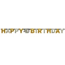 Amscan Prism Sparkling Celebration Milestone Birthday Letter Banner - Prism Sparkling - 90