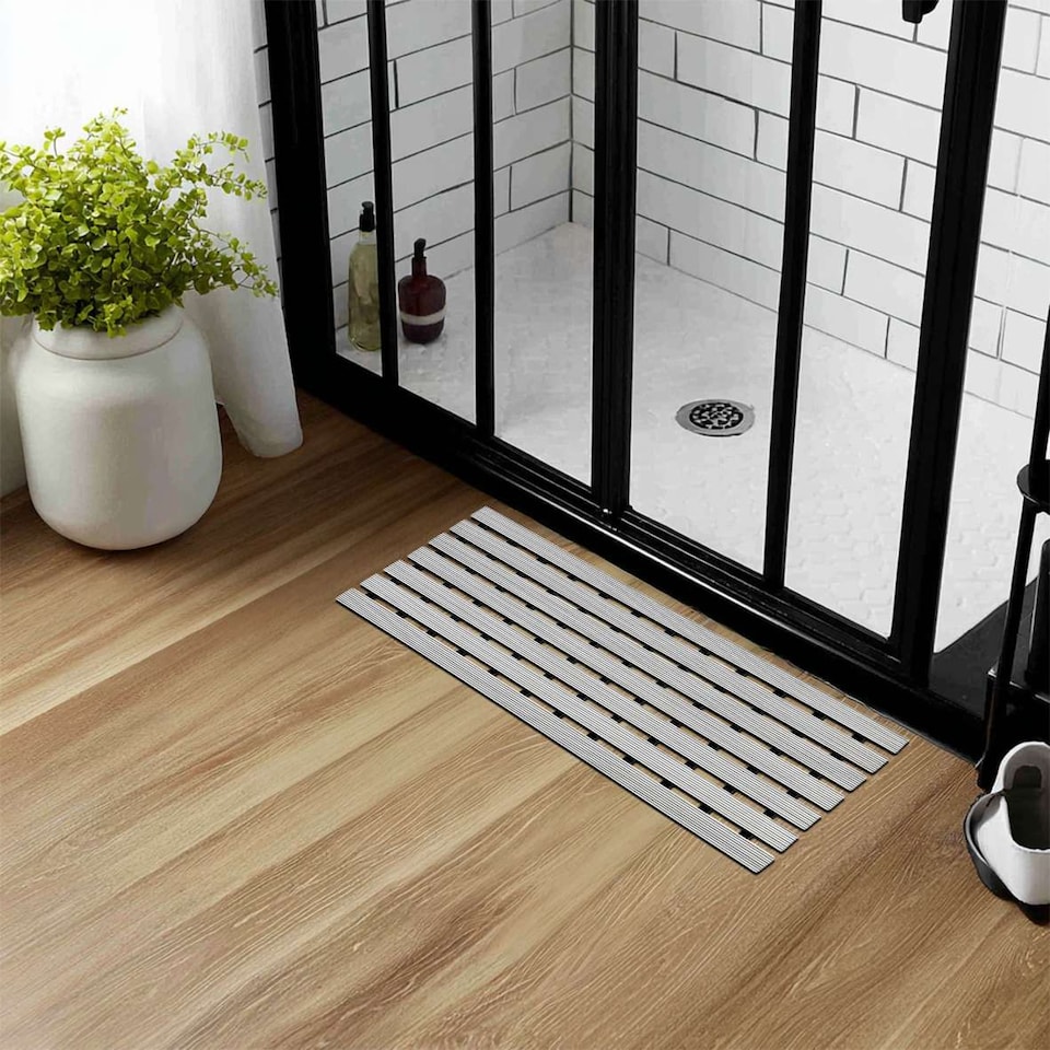 image 1 of Non Slip Narrow Shower Mat Bath Mat 61cm x 25cm